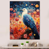 Seagull Whimsical Wings Pointillism - Seagull Framed Canvas Art