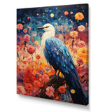 Seagull Whimsical Wings Pointillism - Seagull Framed Canvas Art
