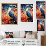 Seagull Whimsical Wings Pointillism - Seagull Framed Canvas Art