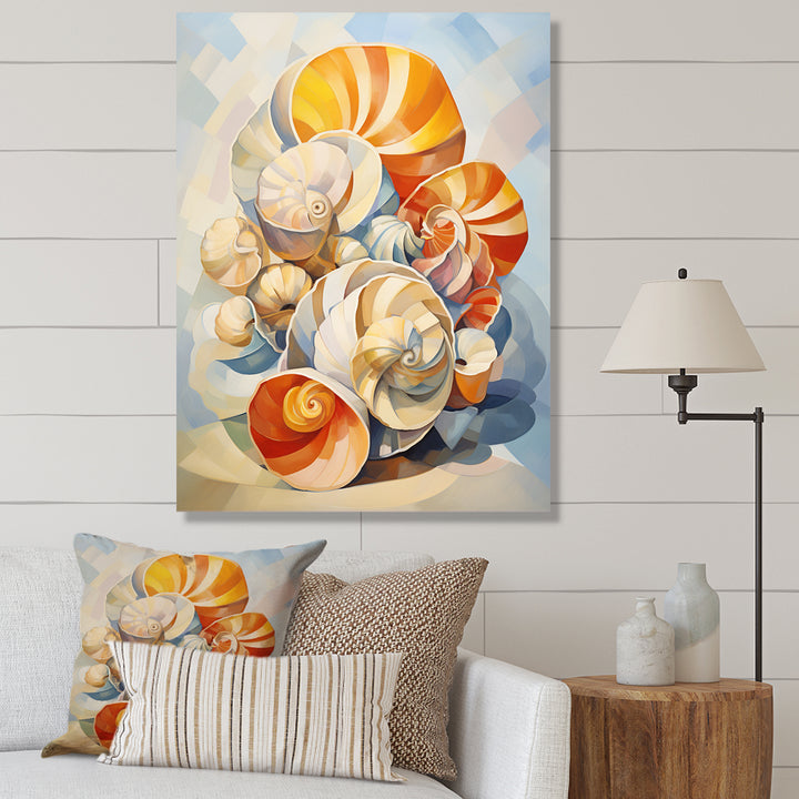 Cubist Colorful Seashells - Seashell Wall Decor