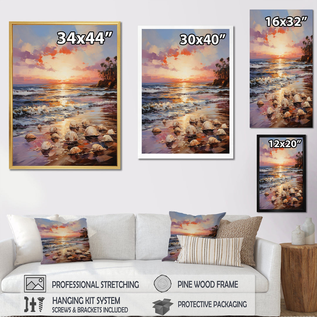 Seashell Impressionist Shores - Seashell Wall Art Prints