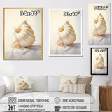Seashell Minimalist Gems - Beige Seashell Wall Art