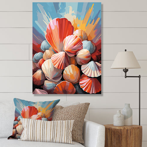 Seashells Pop Art Collage - Seashell Wall Art Prints