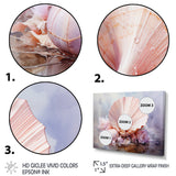 Pink Seashell Serenity - Seashell Framed Canvas Art