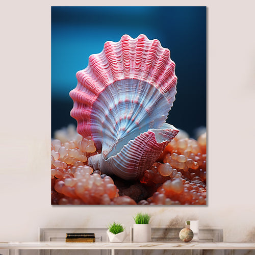 Pink Seashell Symphony - Seashell Bedroom Wall Art
