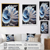 Blue Seashell Symphony - Seashell Canvas Wall Art