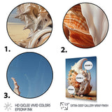 Abstract Surreal Seashells - Seashell Canvas Wall Art