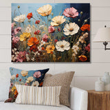 Abstract Seasonal Flowers Watercolor I - Floral Canvas Wall Art