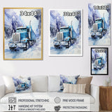 Turquoise Semi Truck Arctic Hauler I - Truck Canvas Wall Art