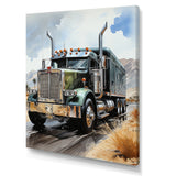 Semi Truck Carbon Fiber I - Truck Canvas Wall Art