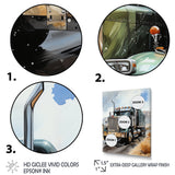 Semi Truck Carbon Fiber I - Truck Canvas Wall Art