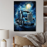 Red Semi Truck Custom Classic I - Truck Canvas Wall Art