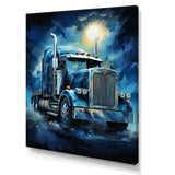 Red Semi Truck Custom Classic I - Truck Canvas Wall Art