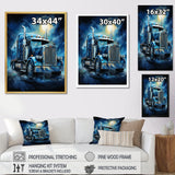 Red Semi Truck Custom Classic I - Truck Canvas Wall Art
