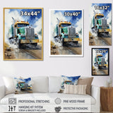 Heavy Duty Semi Truck I - Truck Canvas Wall Art