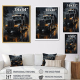 Midnight Cruiser Semi Truck I - Truck Canvas Wall Art