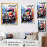 Semi Truck Rebel Rumble I - Truck Canvas Wall Art