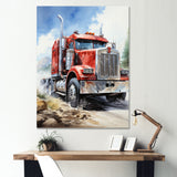 Semi Truck Road King I - Truck Canvas Wall Art