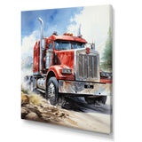 Semi Truck Road King I - Truck Canvas Wall Art