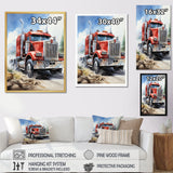 Semi Truck Road King I - Truck Canvas Wall Art