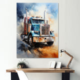 Semi Truck The Workhorse - Truck Canvas Wall Art