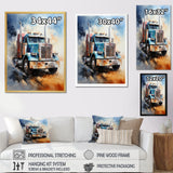 Semi Truck The Workhorse - Truck Canvas Wall Art