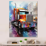 Semi Truck Urban Warrior I - Truck Canvas Wall Art