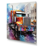 Semi Truck Urban Warrior I - Truck Canvas Wall Art