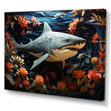 Blue Shark Silent Hunter Papercut - Shark Home Decor Art