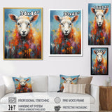 Colorful Popart Sheep Ewes - Sheep Canvas Wall Art
