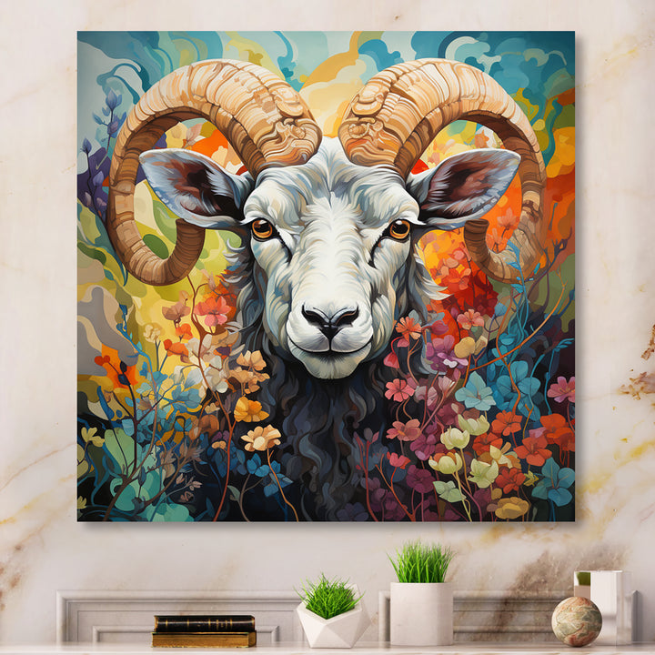 Colorful Sheep Chromatic Harmony - Multi-Color Sheep Wall Art