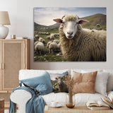 Sheep Environmental in Mountain - Sheep Bedroom Wall Art
