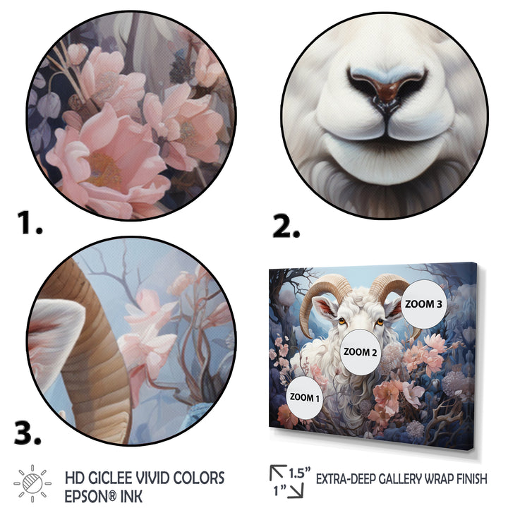 White Sheep Ethereal Dreamscapes - Sheep Canvas Wall Art