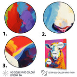 Colorful Sheep Fauvism - Sheep Wall Art Prints