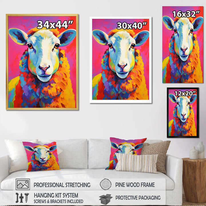 Colorful Sheep Fauvism - Sheep Wall Art Prints