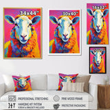 Colorful Sheep Fauvism - Sheep Wall Art Prints