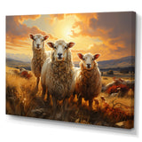 Sheep Golden Flock - Yellow Sheep Wall Art