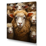 Sheep Family Harmony - Sheep Large Canvas Wall Art