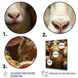 Sheep Family Harmony - Sheep Large Canvas Wall Art