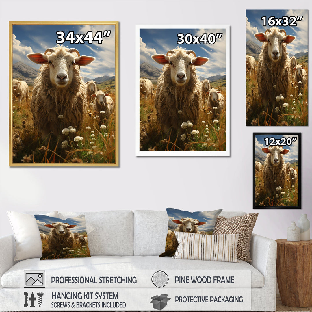 Sheep Harmony In Herd - Sheep Home Decor Art