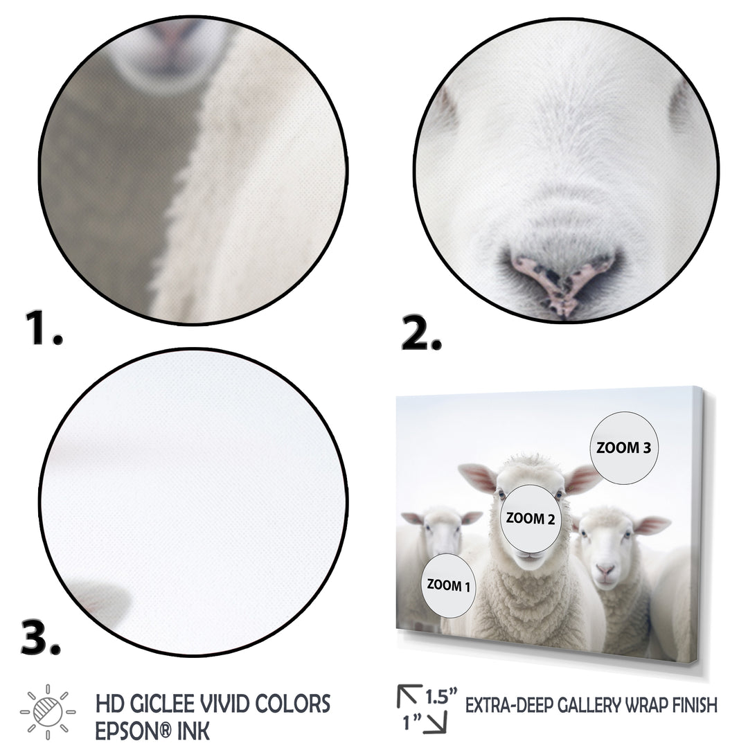 White Minimalist Whie Sheep&