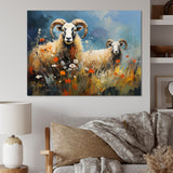 Sheep Grazing Impressionistic - Sheep Bedroom Wall Art