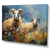 Sheep Grazing Impressionistic - Sheep Bedroom Wall Art
