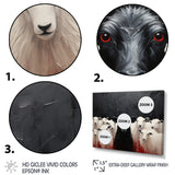 Black White Sheep Minimalist Flock - Sheep Wall Decor