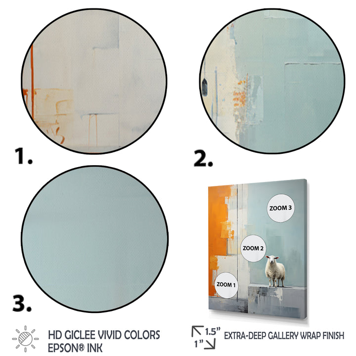 Sheep Minimalist Cubism - Sheep Wall Decor
