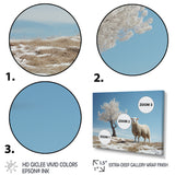 Sheep Minimalist Solitude - Sheep Wall Art Prints