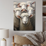 Realistic Sheep's Portrait - Sheep Canvas Wall Art