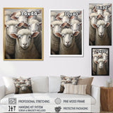 Realistic Sheep's Portrait - Sheep Canvas Wall Art