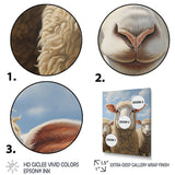 Sheep Family Selfie - Sheep Canvas Wall Art