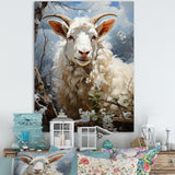 White Sheep's Siesta - Sheep Framed Canvas Art